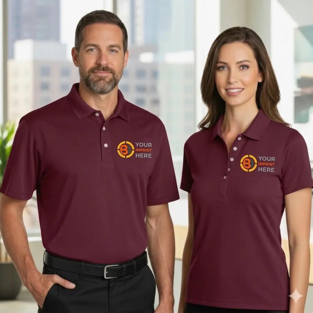 Vansport Omega Solid Mesh Tech Polo Shirt